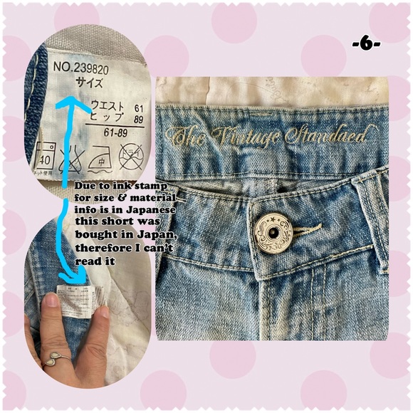 🌠SPECIAL PRICE DROP🌠 The Vintage Standaed-Blue jean low waist short, fro Japan - Picture 6 of 6
